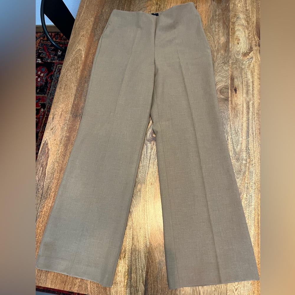 Talbots camel flat front women’s  straight leg pant